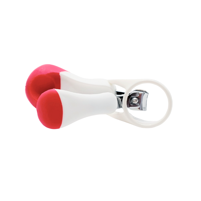 Momeasy Nail Clipper with Foldable Magnifier for Newborn, Baby, Toddler and Children - Pink