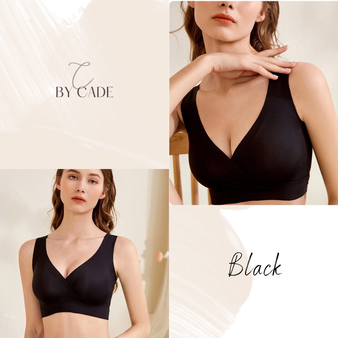 By Cade Air Crossover Nursing/Maternity Bra - Black