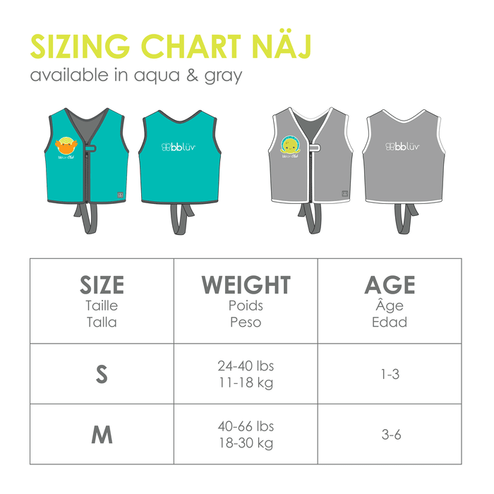 BBLUV Naj Evolutive Swim Vest - Aqua