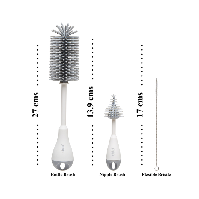 Dula Silicone Baby Bottle Brush 3pcs/pack