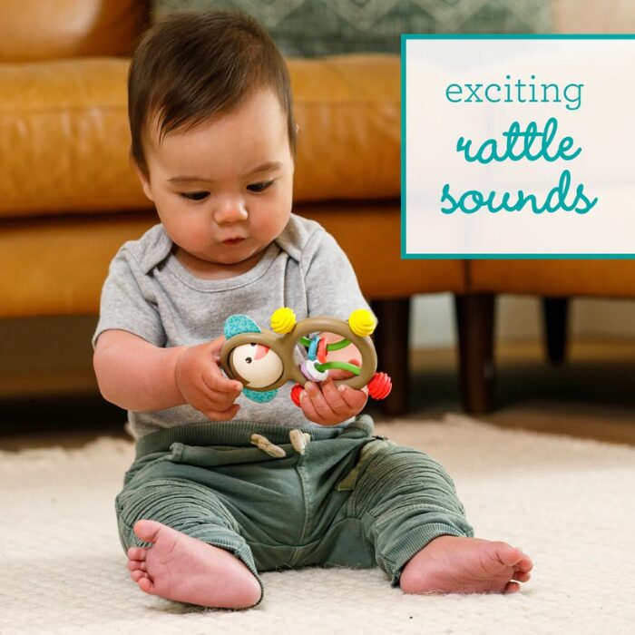 Infantino Busy Lil Sensory Rattle - Monkey