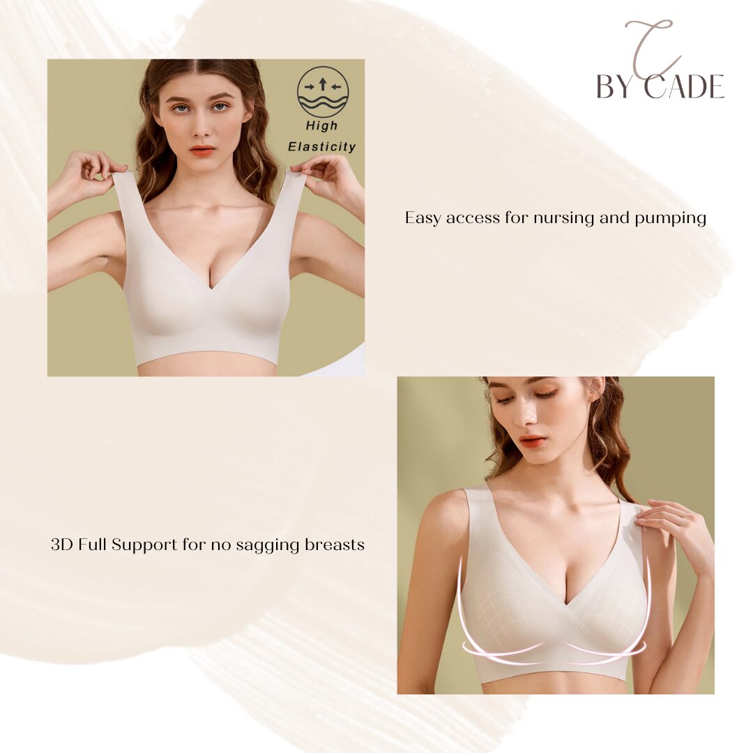 By Cade Air Crossover Nursing/Maternity Bra - Black