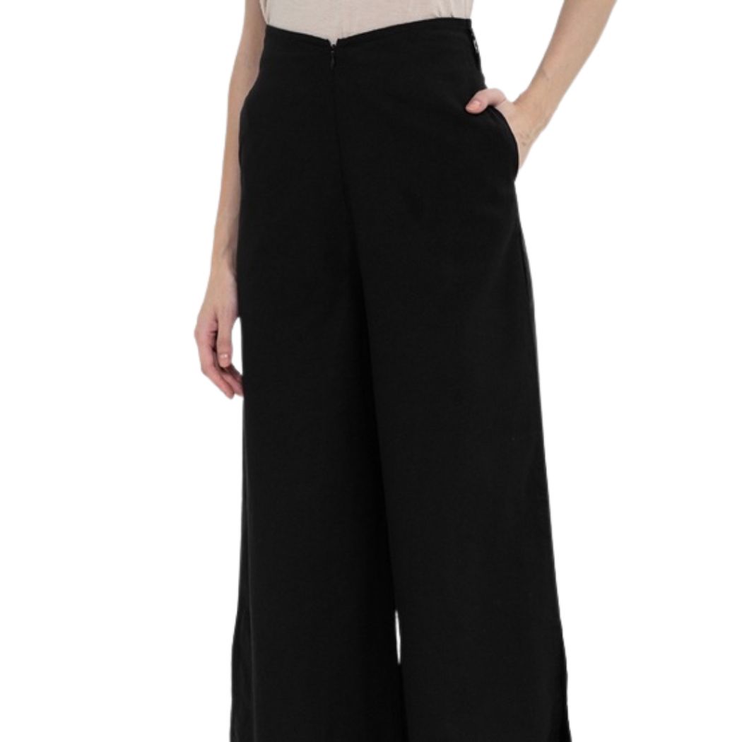 Mum and Tuck Annie High-waisted Wide Leg Pants - Black