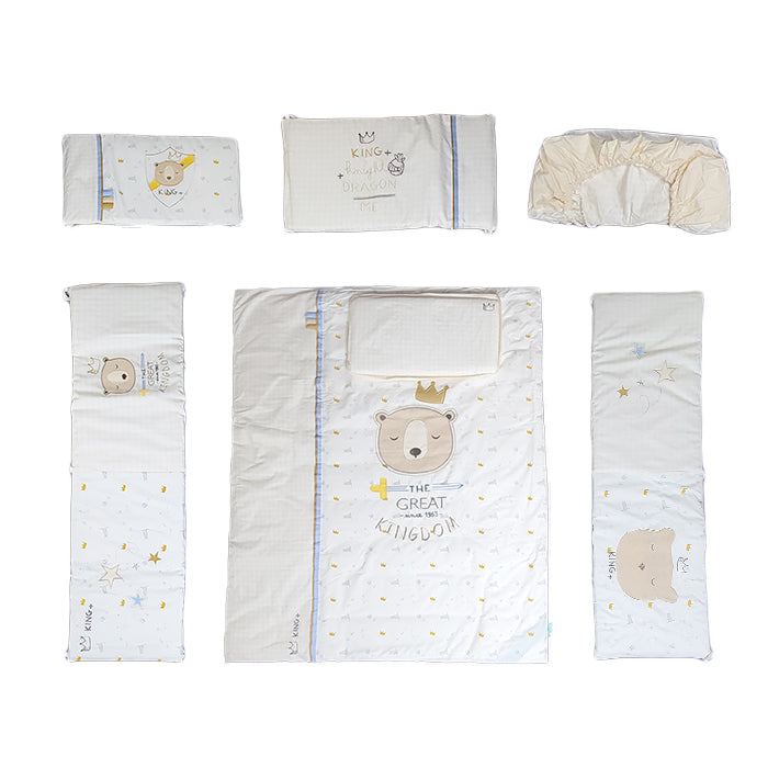 Kub 7-Piece Crib Bedding Set with Liner (60x100) - Bear