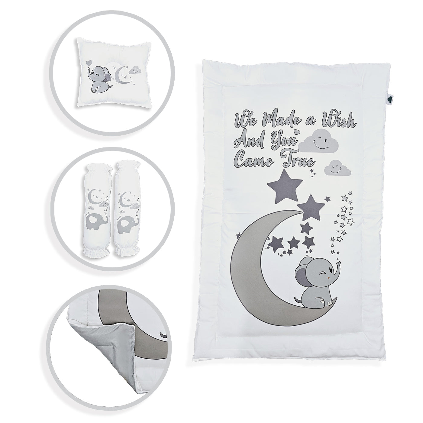 Baby Wonder Comforter with Pillow Set - Elephant Moon