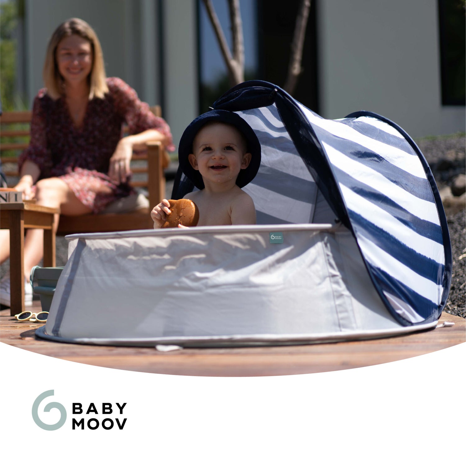 Babymoov Aquani Marine Anti-UV Pop Up Pool Tent 50+ UPF Protection