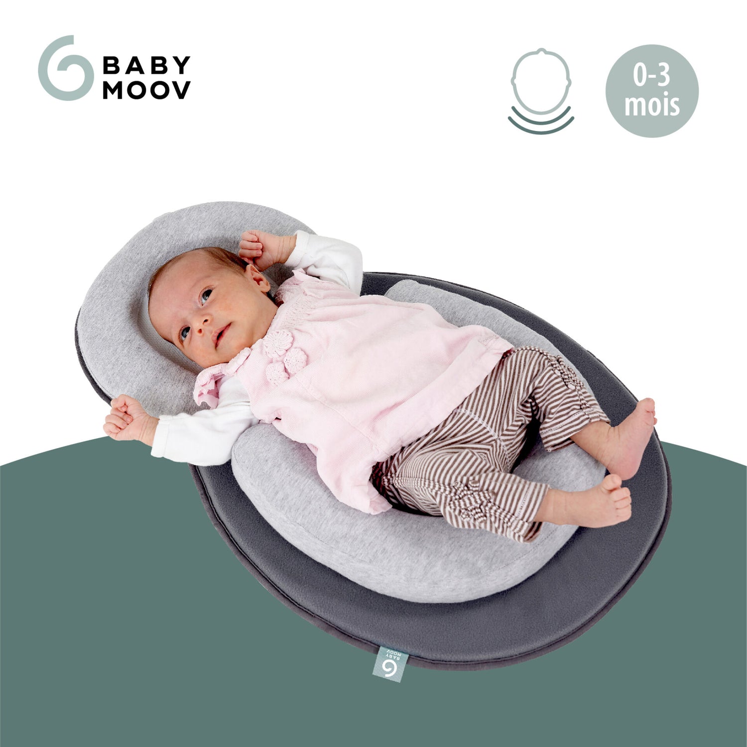 Babymoov Cosydream Newborn Baby Lounger- Smokey