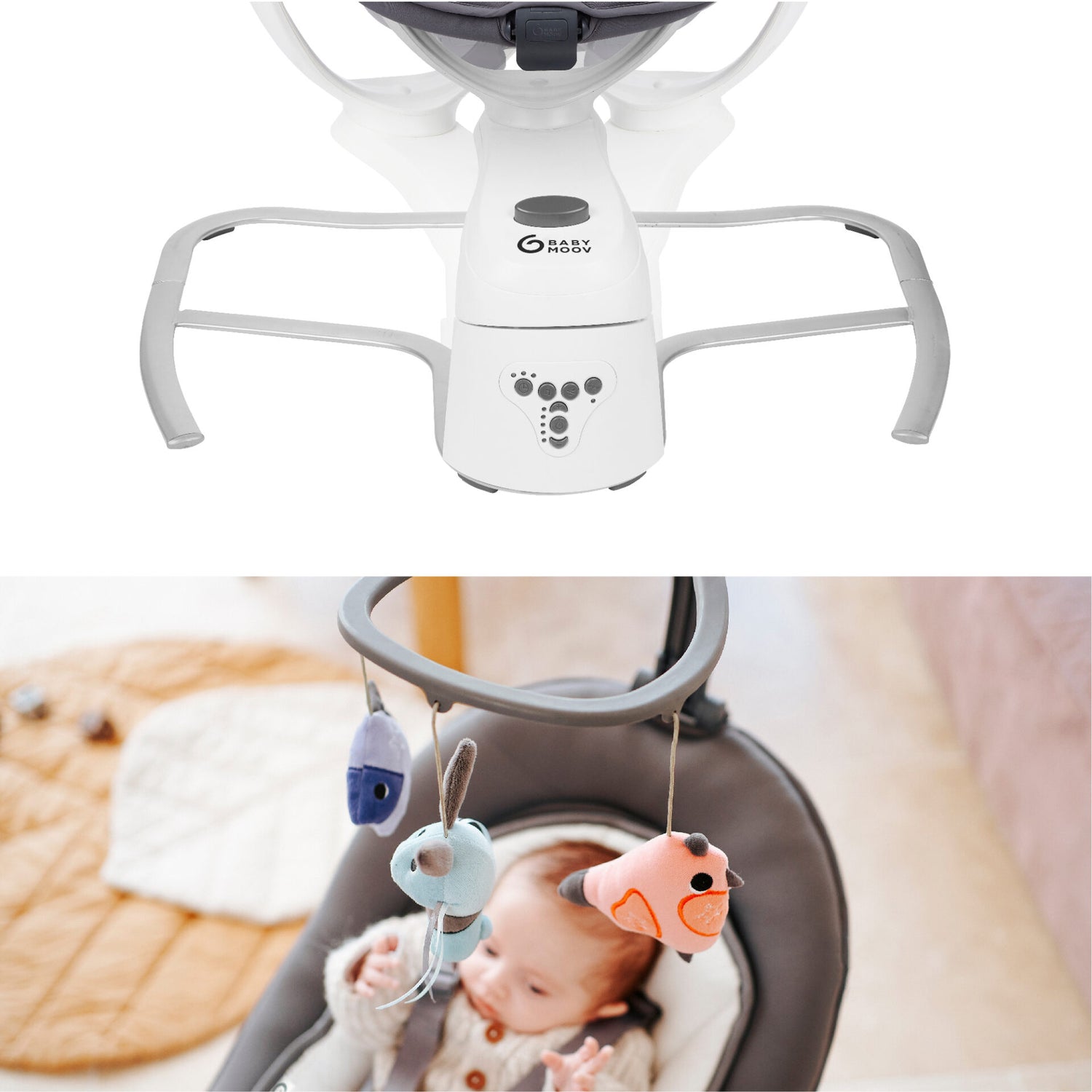 Babymoov Swoon Motion 360° Swing and Rocker - Zinc