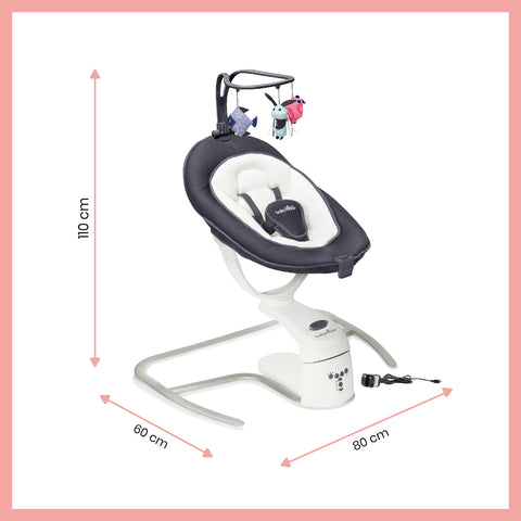 Babymoov Swoon Motion 360° Swing and Rocker - Blue Petal