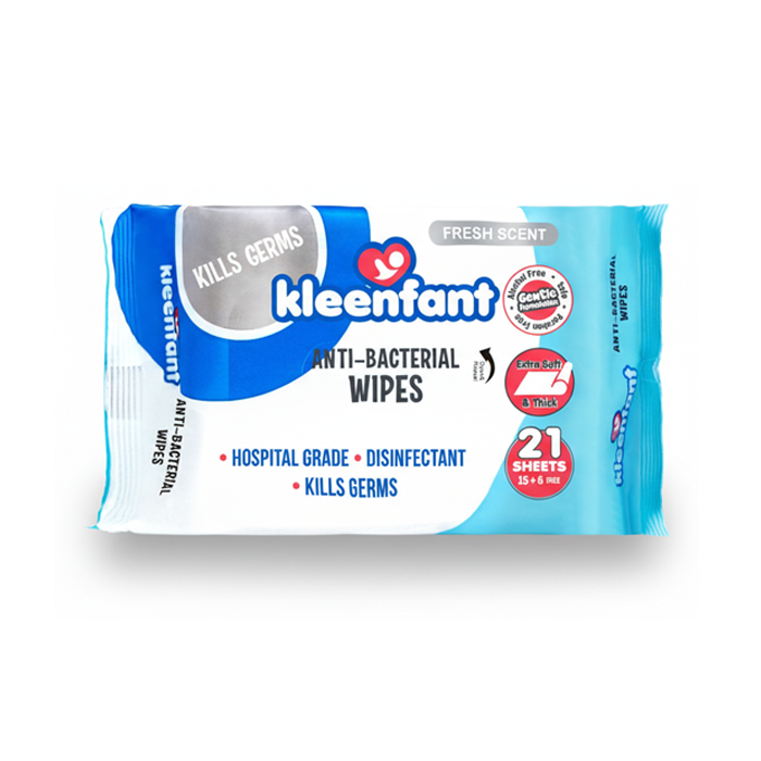Kleenfant Antibacterial Cleansing Wipes
