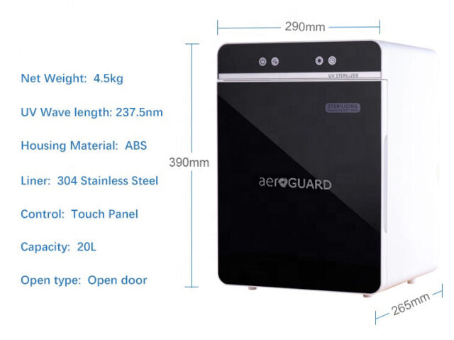 Aeroguard UVC Sterilizer Cabinet - Black (Store Exclusive)