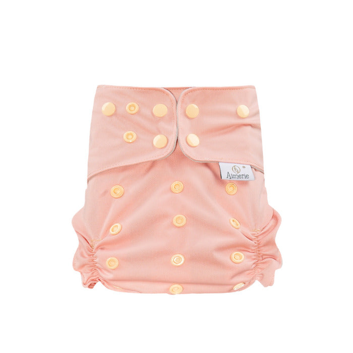 Aimerie Econo Cloth Diaper with Newborn Charcoal Insert- Ballerina