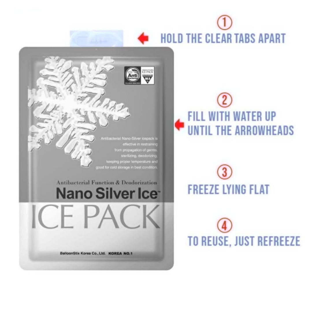 Antibacterial Reusable Nano Silver Gel Ice Pack - Medium