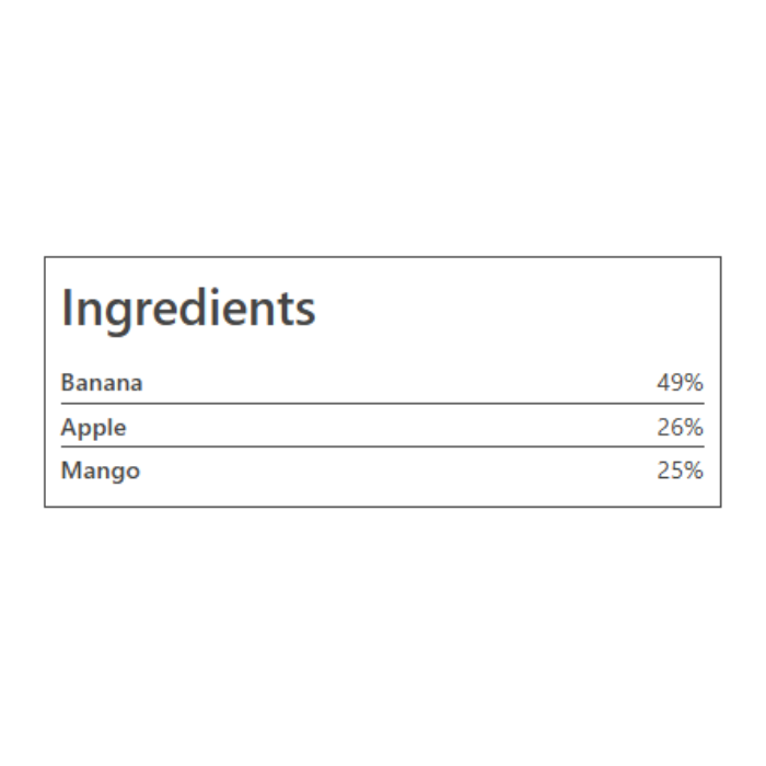 Peachy Baby Natural Baby Food - Apple, Mango and Banana Purèe - 110g