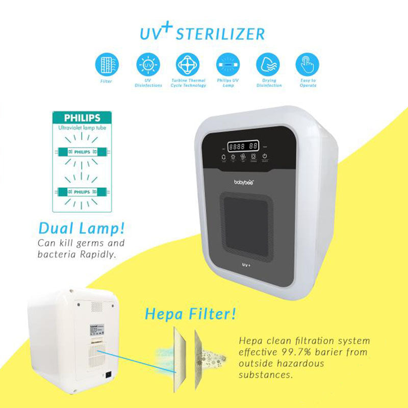 Babybee UV+ Dual Lamp Sterilizer