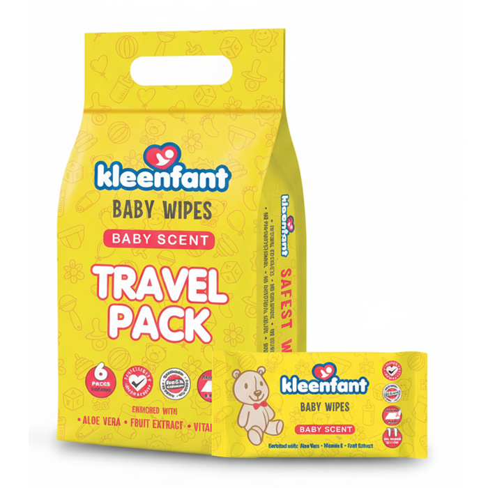 Kleenfant Baby Wipes 11 Sheets Pack of 6