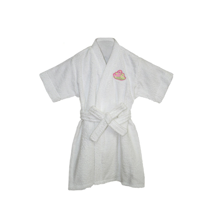 Baby Martel Baby Bath Robe - White/Birds