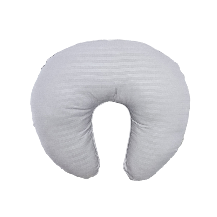 Baby Wonder Nursing Pillow with Removable Case - Gray Stripes