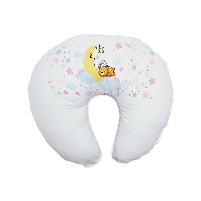 Baby Wonder Nursing Pillow with Removable Case - Pink Sleeping Bear
