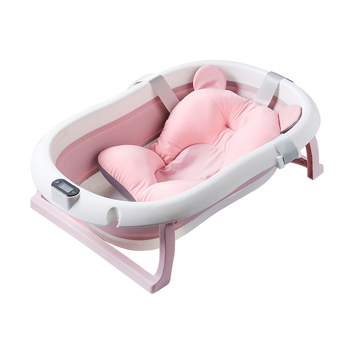 Babybee Collapsible Baby Bathtub with Thermometer - Pink