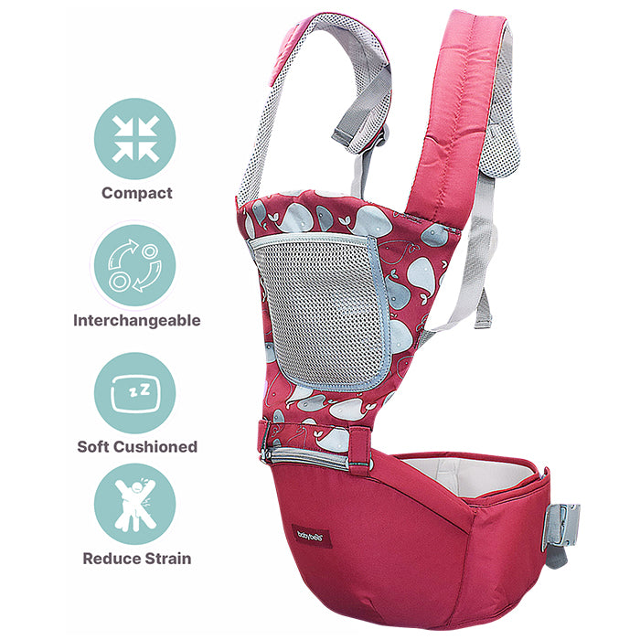 Babybee Hip Seat Baby Carrier - Red