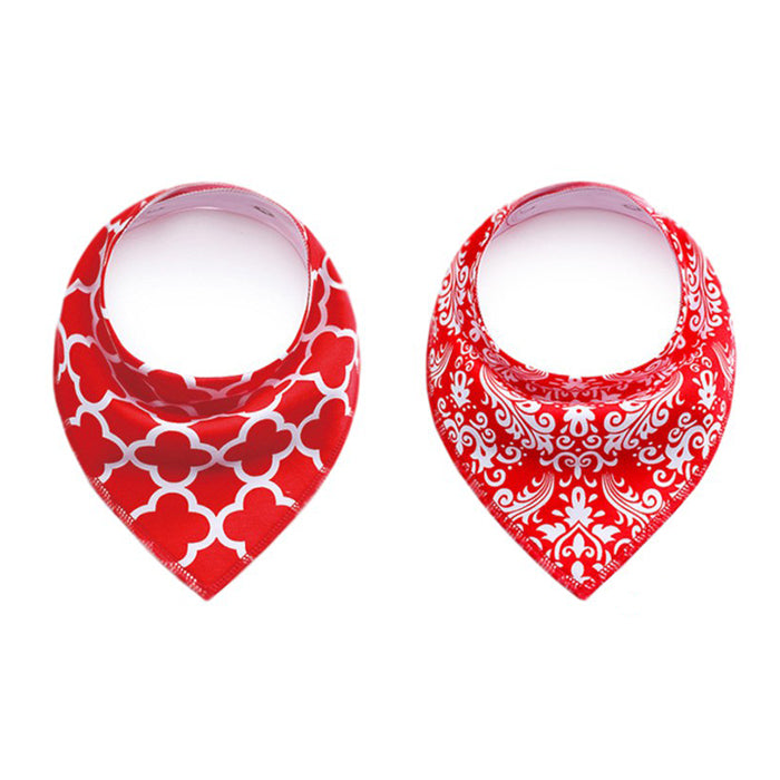 Babybee Triangle Cotton Bib - Quatrefoil/Gamusa