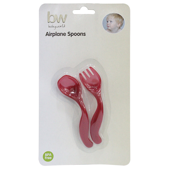 Babyworld Airplane Spoon - Red