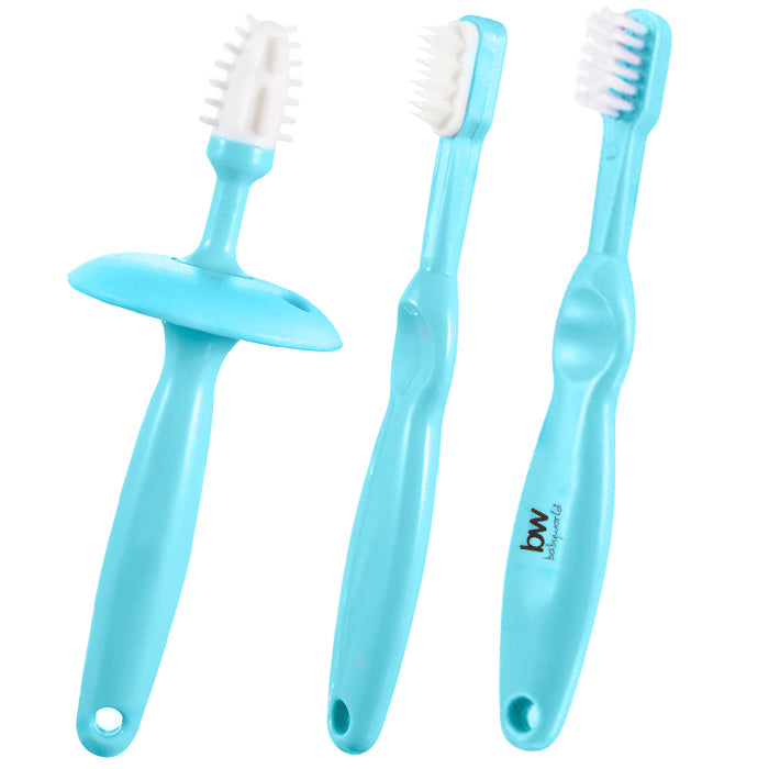Babyworld Training Toothbrush Set - Blue