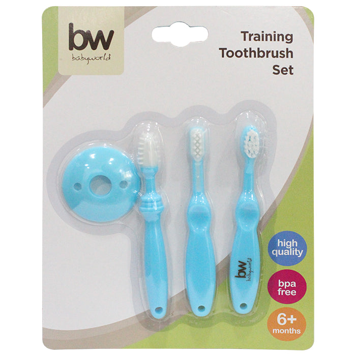 Babyworld Training Toothbrush Set - Blue