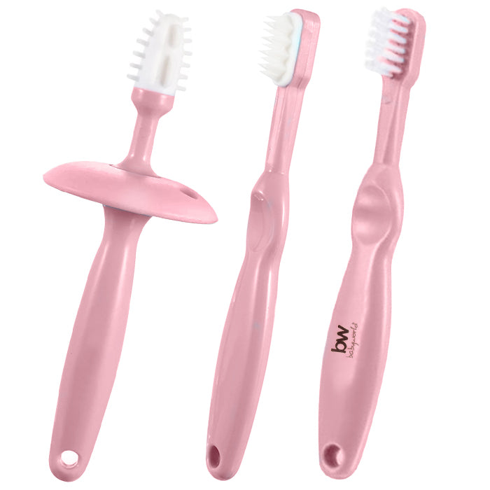 Babyworld Training Toothbrush Set - Pink