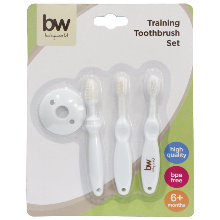 Babyworld Training Toothbrush Set - White