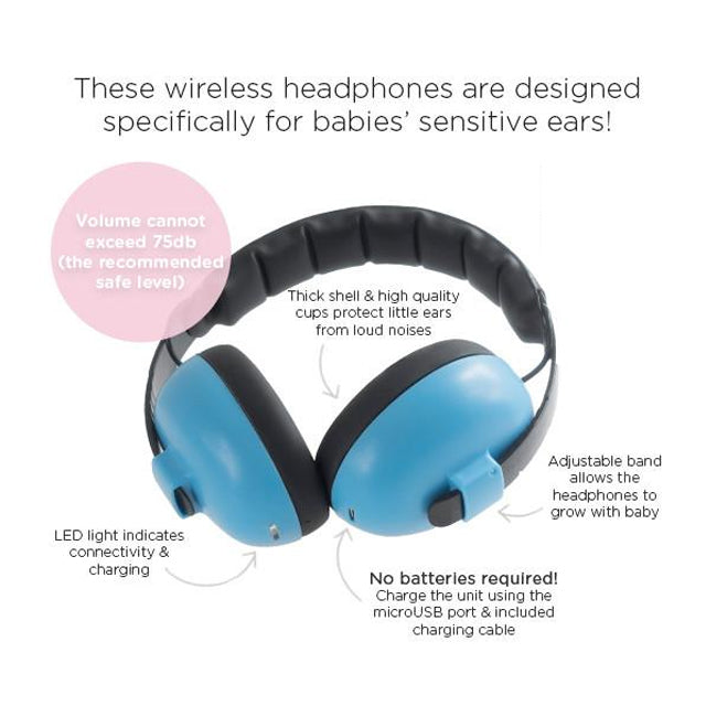 Banz Baby Earmuffs with Bluetooth - Blue