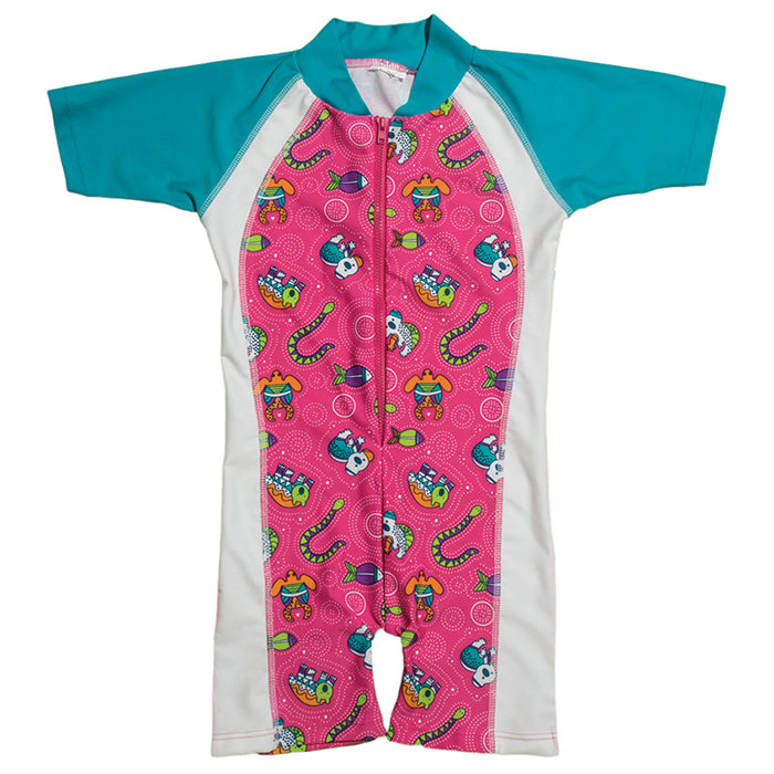 Banz Girls One-Piece Short-Sleeve Swimsuit - Coolgardie
