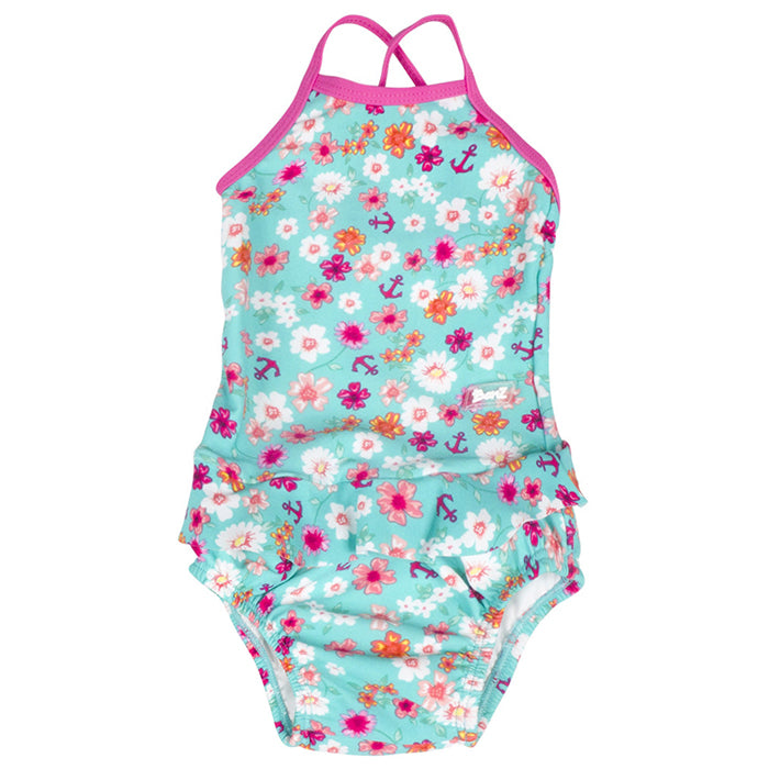 Banz Girls One-Piece Swimsuit with Frill - Floral