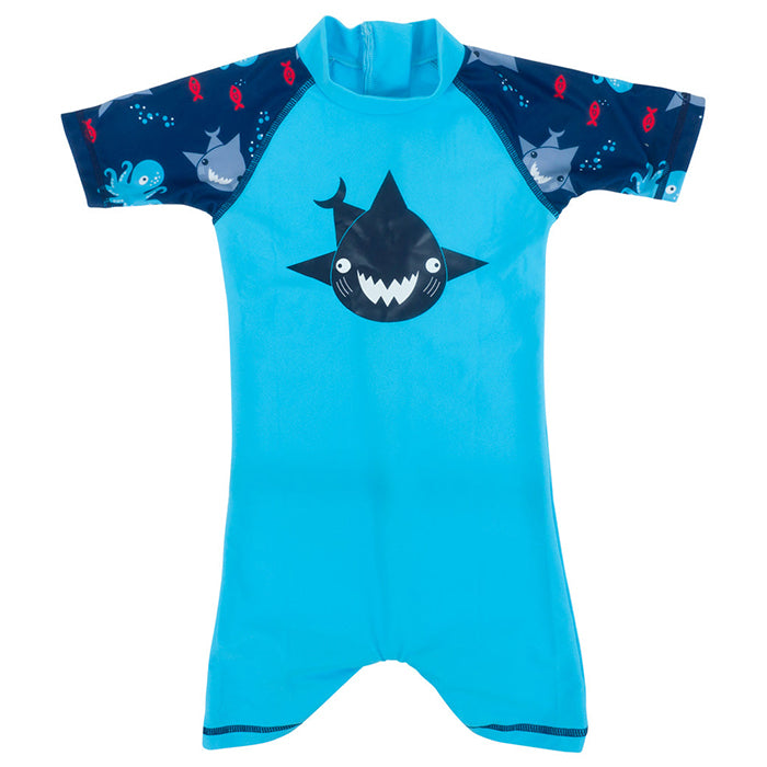 Banz Boys One-Piece Swimsuit - Shark/Turquoise