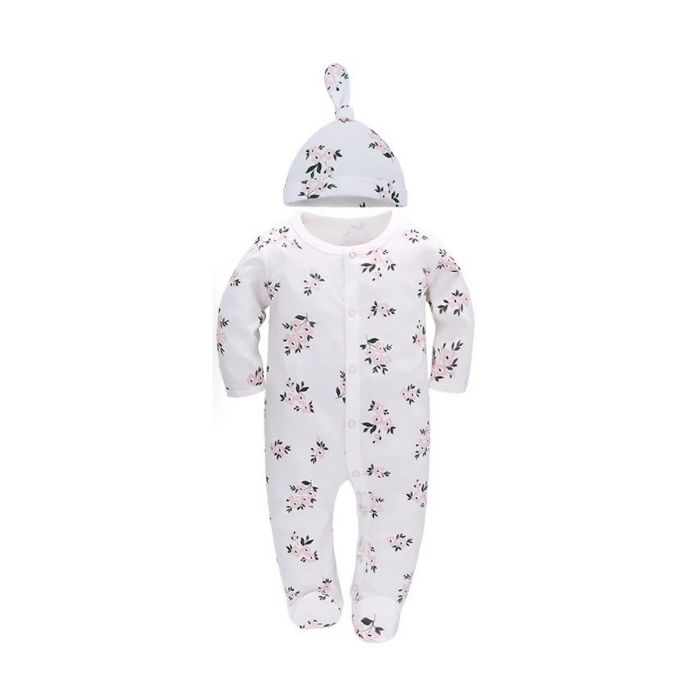 Bao Bei PH Coby Frogsuit + Matching Hat Set - Floral - Small