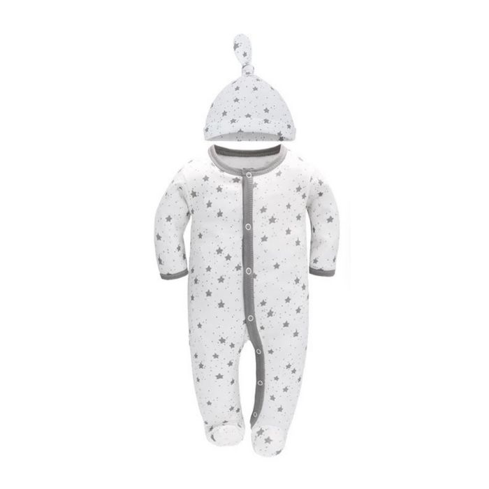 Bao Bei PH Coby Frogsuit + Matching Hat Set - Gray Stars - Small