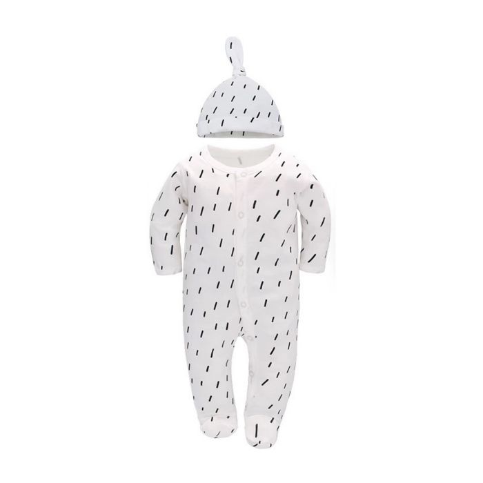 Bao Bei PH Coby Frogsuit + Matching Hat Set - Lines - Small