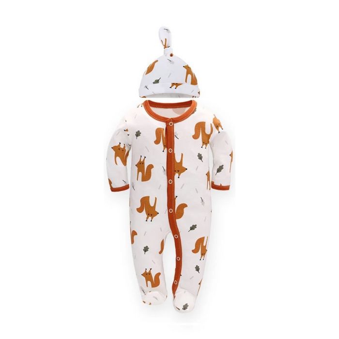 Bao Bei PH Coby Frogsuit + Matching Hat Set - Orange Fox - Small
