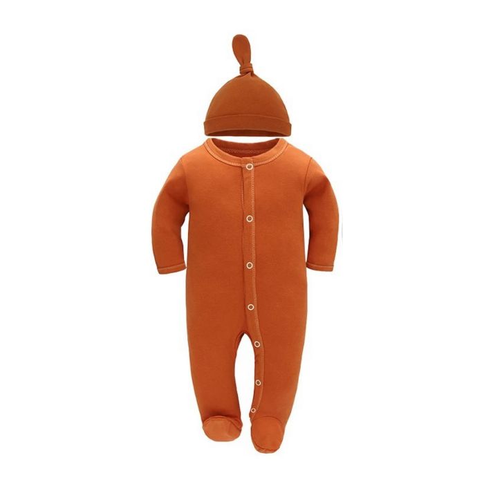 Bao Bei PH Coby Frogsuit + Matching Hat Set - Tangerine - Small