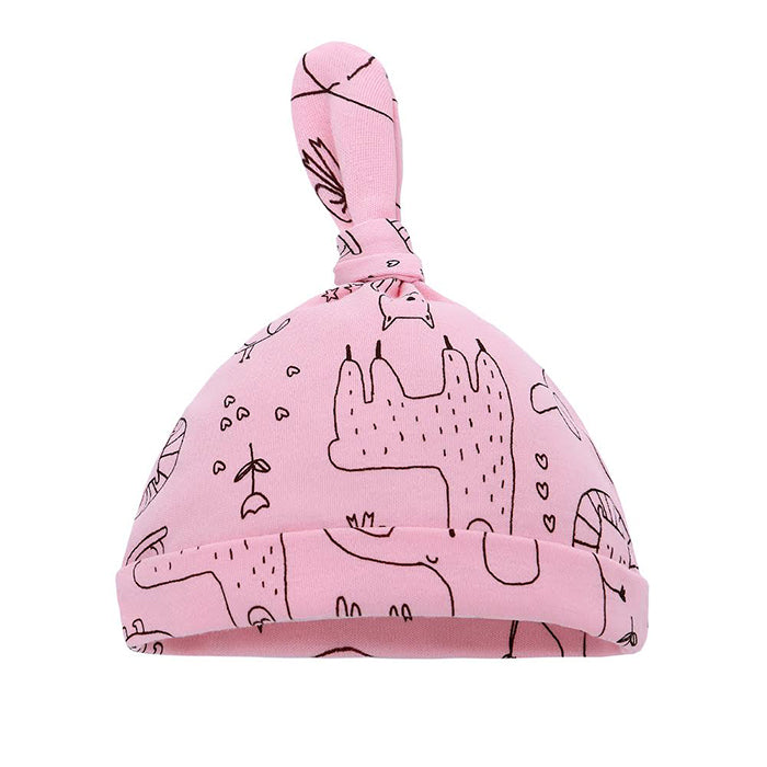Bao Bei PH Jalen Baby Beanie - Pink Animals