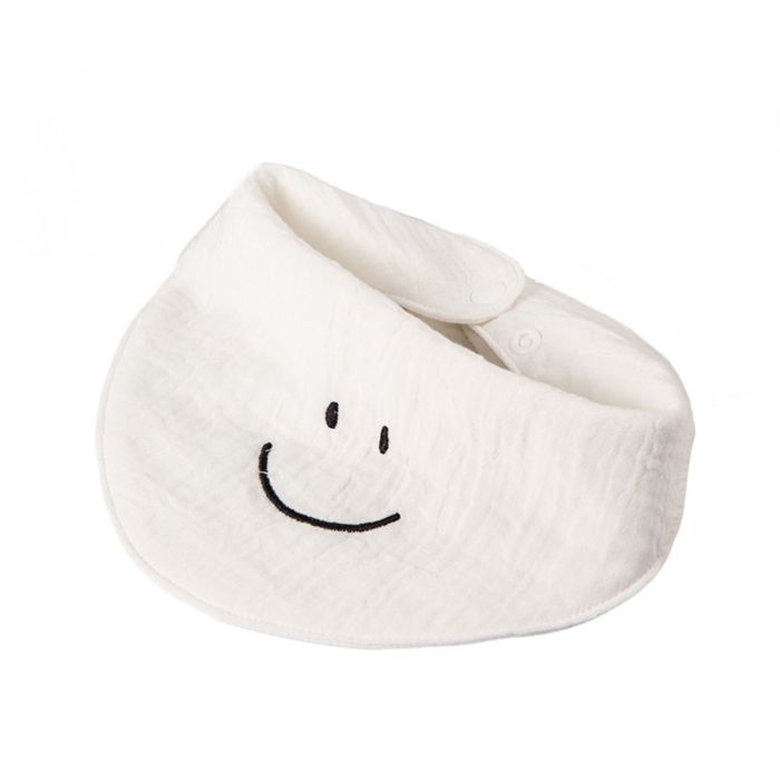 Bao Bei PH Xavier Bandana Bib - Smiley Face, Milk