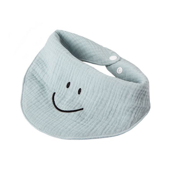 Bao Bei PH Xavier Bandana Bib - Smiley Face, Sage