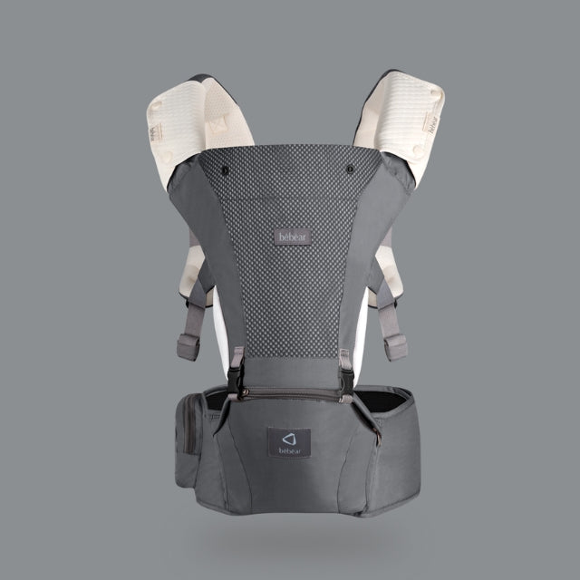Bebear Mesh Plus Hip Seat Carrier - Ash Gray