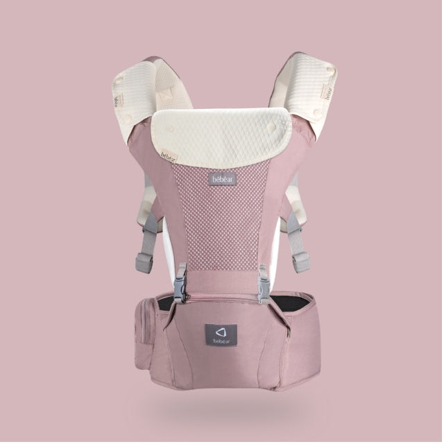 Bebear Mesh Plus Hip Seat Carrier - Rose Pink