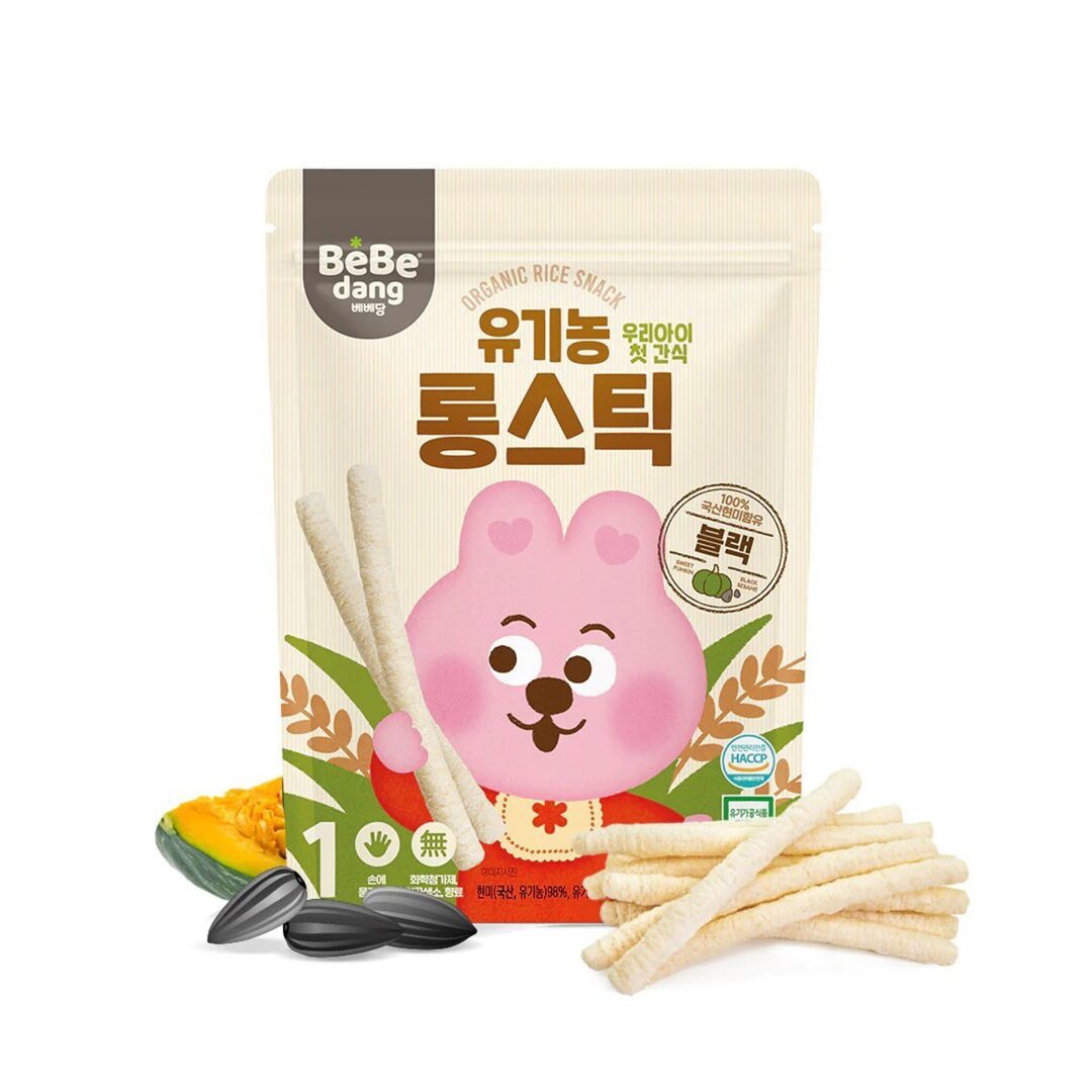 Bebedang Organic Brown Rice Stick - Black Sweet Pumpkin and Black Sesame