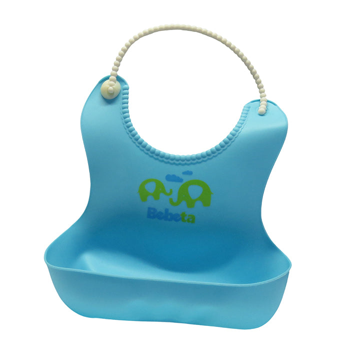 Bebeta Bib Silicone Elephant Print - Blue