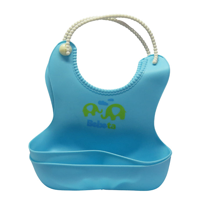 Bebeta Bib Silicone Elephant Print - Blue