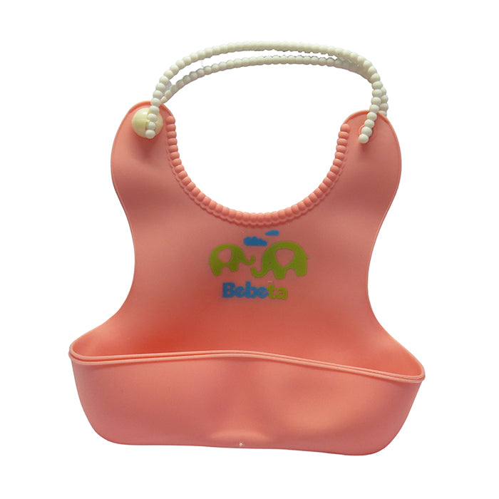 Bebeta Bib Silicone Elephant Print - Pink