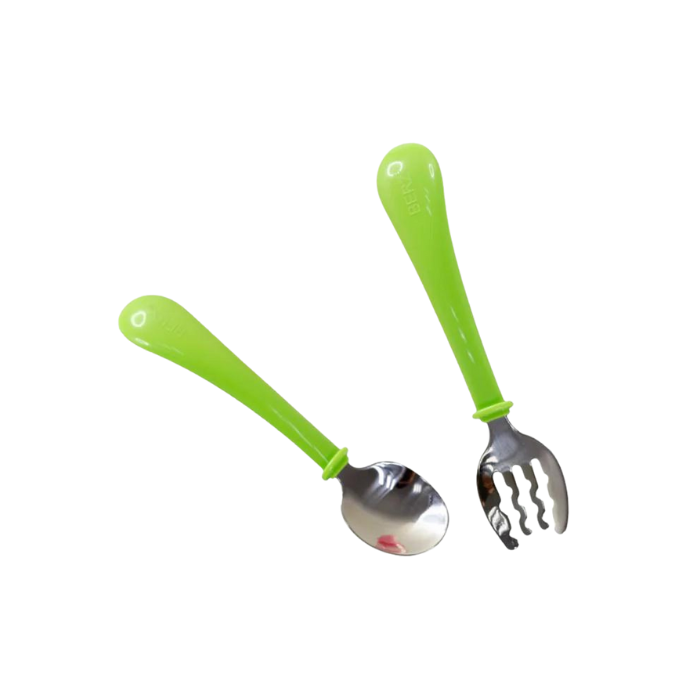 Berz UK Bunny Fork and Spoon - Green